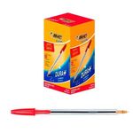 Caneta Esferográfica Média 1.0 mm Cristal Vermelho c/ 50 Unidades - Bic