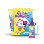 Kit Balde Geleia Mágica 4 Cores com 7 Moldes - Acrilex