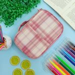 Estojo Box 100 Pens com 1 Divisória Colorido Xadrez - Daterra
