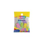 Kit Mini Borracha Ursinhos Jelly 5 Cores - Acrilex