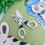 Tesoura Escolar Plástica Zoo Zebra 12 mm - Tilibra