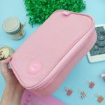 Estojo Rosa Box Happy - Tilibra