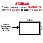 Caderno de Caligrafia 1/4 20,2 x 14 cm Capa Mole 40 Folhas - Panamericana