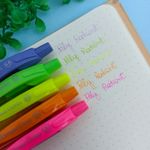 Kit com 5 Canetas Neon Esferográficas Retrátil Poly Radiant 0.7 mm - Faber-Castell