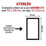Caderno 1/4 Happy Grampeado 15 x 20,8 cm 32 Folhas - Tilibra