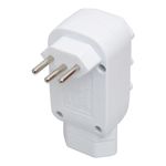 Benjamin Pino Adaptador Tripolar com 4 Saídas 10A  Bivolt Branco YP8116 - Yin's