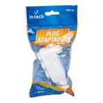 Benjamin Pino Adaptador Tripolar com 4 Saídas 10A  Bivolt Branco YP8116 - Yin's