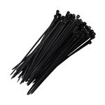 Abraçadeira Nylon Branco e Preto 2,5 mm x 20 cm Com 100 Unidades - Yin's