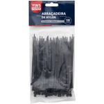 Abraçadeira Nylon Branco e Preto 2,5 mm x 20 cm Com 100 Unidades - Yin's