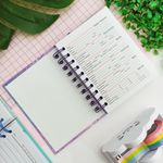Agenda Permanente Colorida com Glitter 160 Folhas 10,4 x 14,2 cm - Interponte