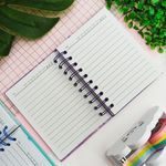 Agenda Permanente Colorida com Glitter 160 Folhas 10,4 x 14,2 cm - Interponte