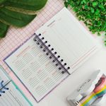 Agenda Permanente Colorida com Glitter 160 Folhas 10,4 x 14,2 cm - Interponte