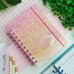 Agenda Permanente Colorida com Glitter 160 Folhas 10,4 x 14,2 cm - Interponte