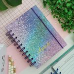Agenda Permanente Colorida com Glitter 160 Folhas 10,4 x 14,2 cm - Interponte
