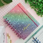 Agenda Permanente Colorida com Glitter 160 Folhas 10,4 x 14,2 cm - Interponte