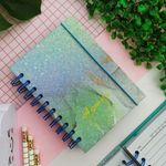 Agenda Permanente Colorida com Glitter 160 Folhas 10,4 x 14,2 cm - Interponte
