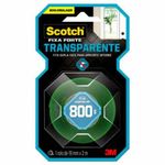Fita Dupla Face Scotch 19 mm x 1,5 m Transparente Fixa Forte Áreas Internas - 3M