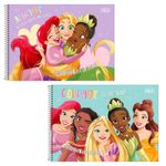 Caderno Cartografia e Desenho Princesas 20 x 28,7 cm 80 Folhas - Tilibra