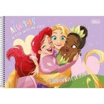 Caderno Cartografia e Desenho Princesas 20 x 28,7 cm 80 Folhas - Tilibra