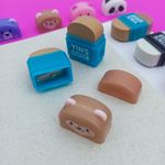 Apontador com Depósito e Borracha Bichinhos (Macaco, Panda, Porco e Urso) - Yins