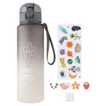 Garrafa Plástica 700 ml Colorida Degradê com Adesivos – Weeze