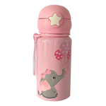 Garrafa de Alumínio 500ml (Elefantinho Rosa, Gato Lilás e Unicórnio Verde-Água) - Weeze