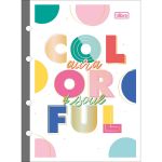 Refil Be Nice Tamanho Colegial 17,7 x 24 cm Compatível com Fichário e Caderno Argolado 80 Folhas Pautadas + Cartela de Adesivos - Tilibra