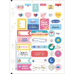 Refil Be Nice Tamanho Colegial 17,7 x 24 cm Compatível com Fichário e Caderno Argolado 80 Folhas Pautadas + Cartela de Adesivos - Tilibra