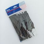 Grampo Trilho Plástico 19cm c/50 Unidades (Natural e Preto) | Carbrink
