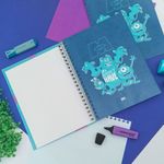 Caderno Universitário Smart Monstros SA James Sullivan Azul 20 x 27,5 cm 80 Folhas - DAC