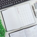Agenda 2024 Advogado Preta e Marrom 14,5 X 20,5 cm 192 Folhas - Tilibra
