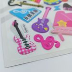 Cartela com 17 Adesivos com Relevo Instrumentos Músicais - Rio Tijucas