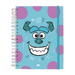 Caderno Universitário Smart Monstros SA James Sullivan Azul 20 x 27,5 cm 80 Folhas - DAC