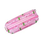 Estojo Escolar Simples Nylon Estampado Cactos Rosa - Daterra