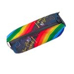 Estojo Escolar Simples Nylon Estampado Arco-íris - Daterra