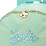 Mochila Escolar Barbie Turquesa Veludo - Luxcel