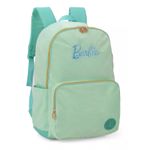 Mochila Escolar Barbie Turquesa Veludo - Luxcel