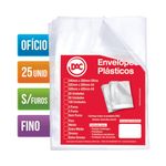 Envelope Plástico Ofício Fino Sem Furos Com 25 Unidades 5069-25 | DAC