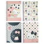 Caderno Espiral Capa Dura Universitário 1 Matéria Hello Kitty 20 x 27,5 cm 80 Folhas - São Domingos