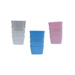 Porta Objetos Pequeno 4 Peças (Rosa e Transparente) - Dello