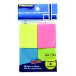 Bloco Adesivo Neon 4 Cores 37,5 mm x 50 mm 100 Folhas - MasterPrint