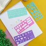 Kit Régua Geométrica Stencil Fun Blister com 4 unidades - Tilibra