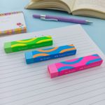 Borracha Be Bright com Recorte na Capa Protetora (Azul, Rosa e Verde) - Faber-Castell