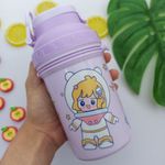 Kit Lancheira Infantil com 2 Talheres + Garrafa 500 ml - Interponte