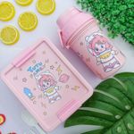 Kit Lancheira Infantil com 2 Talheres + Garrafa 500 ml - Interponte