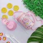 Kit Lancheira Infantil com 2 Talheres + Garrafa 500 ml - Interponte