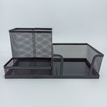 Organizador Porta Lápis/Clips/Lembrete Metal Preto - Rio Tijucas