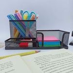 Organizador Porta Lápis/Clips/Lembrete Metal Preto - Rio Tijucas
