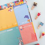 Kit Bloco de Anotações Destacável Looney Tunes com 5 Bloquinhos de 20 Folhas - DAC