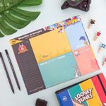 Kit Bloco de Anotações Destacável Looney Tunes com 5 Bloquinhos de 20 Folhas - DAC